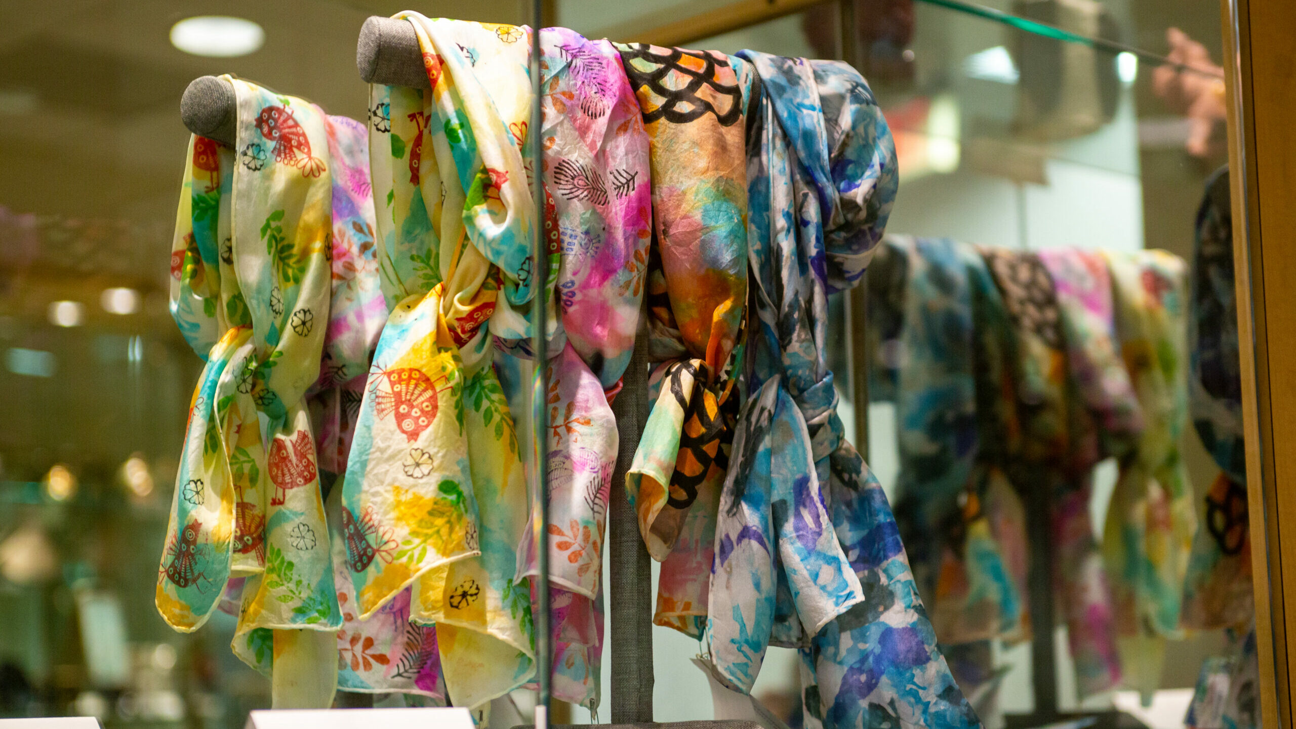 Handmade colorful silk scarves for sale