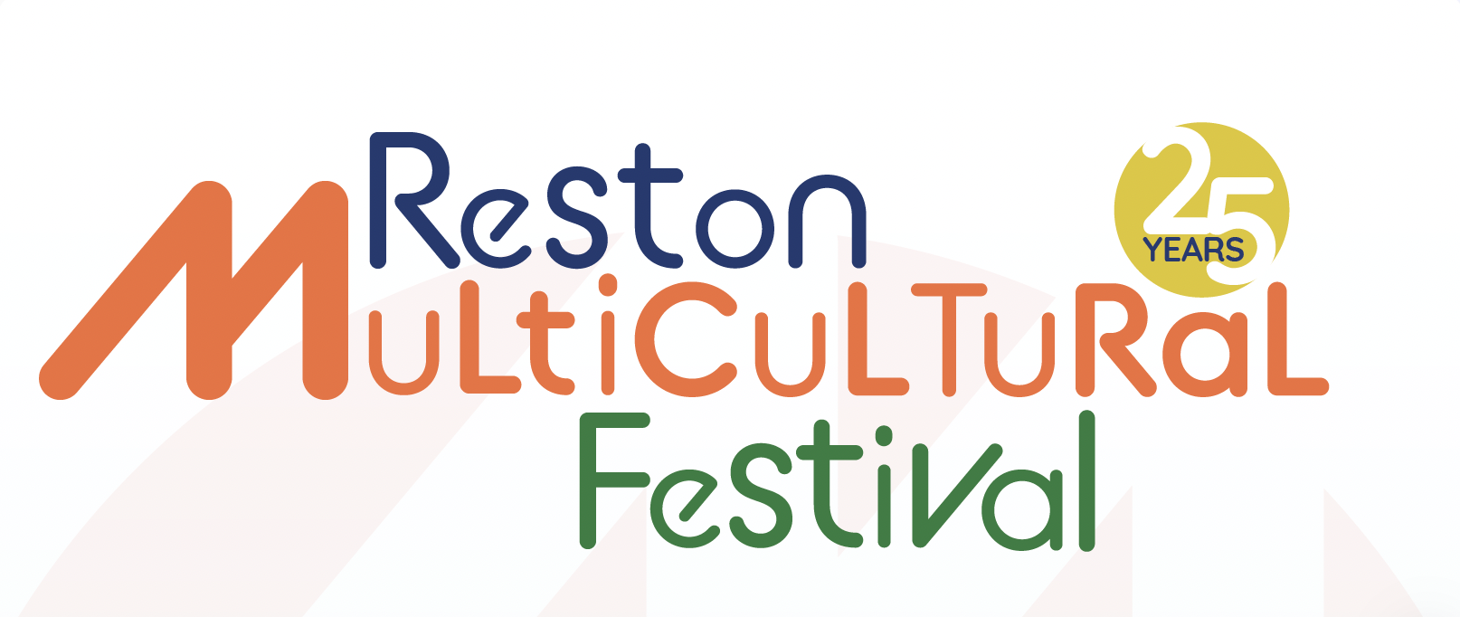 Reston Multicultural Festival logo with “25 Years” badge.