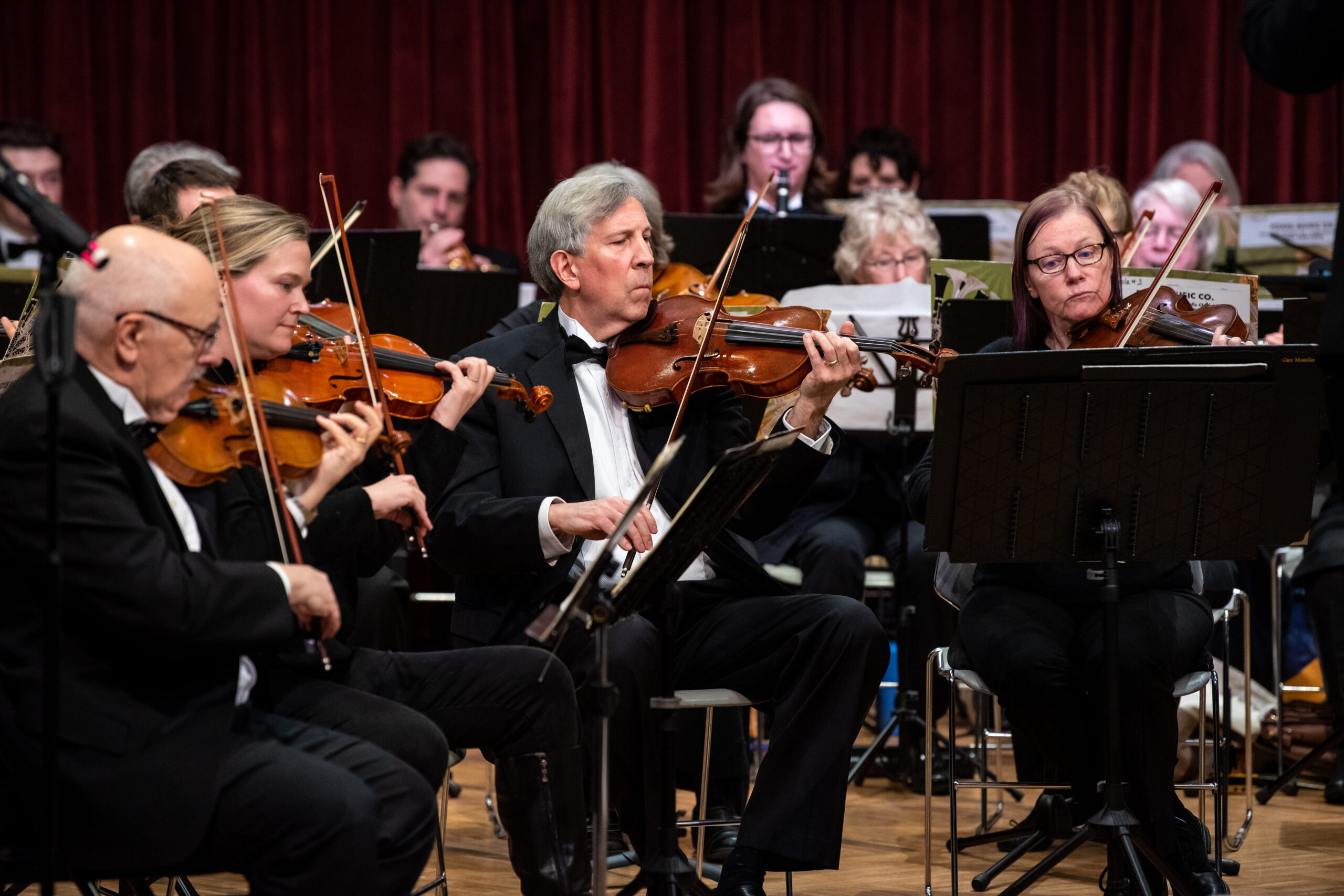 Orchestra musicians performing during a MLK at Reston Community Center.